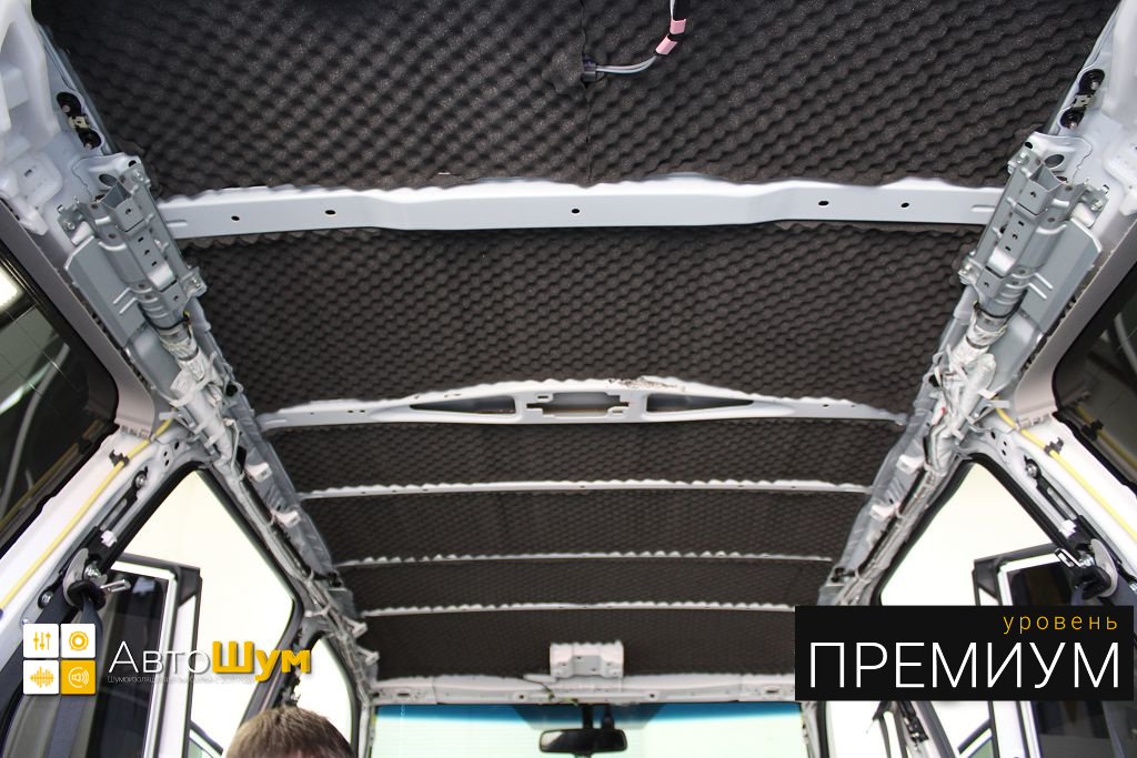Шумо и теплоизоляция крыши Тойоты Ленд Крузер Прадо 150.